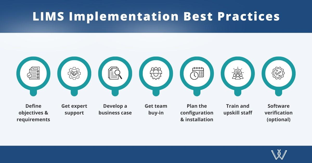 Laboratory Information Management System best practices include defining objectives and requirements, getting expert support, developing a business case, getting team buy-in, planning the installation, and training staff.